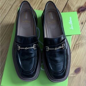 Sam Edelman Black Patent Leather Bit Loafers